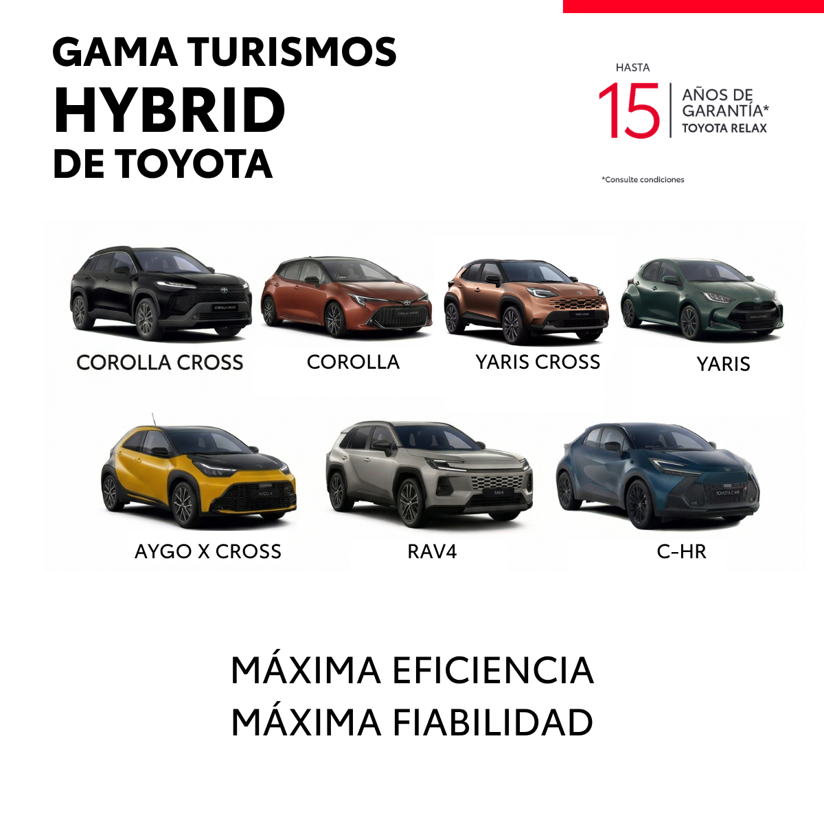 Gama turismos coches híbridos Hybrid Toyota Santiago de Compostela Galicia