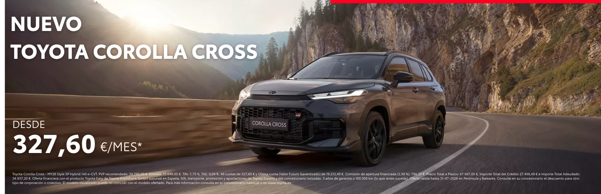 Oferta nuevo Toyota Corolla Cross híbrido descuento en Compostela Móvil Santiago Galicia