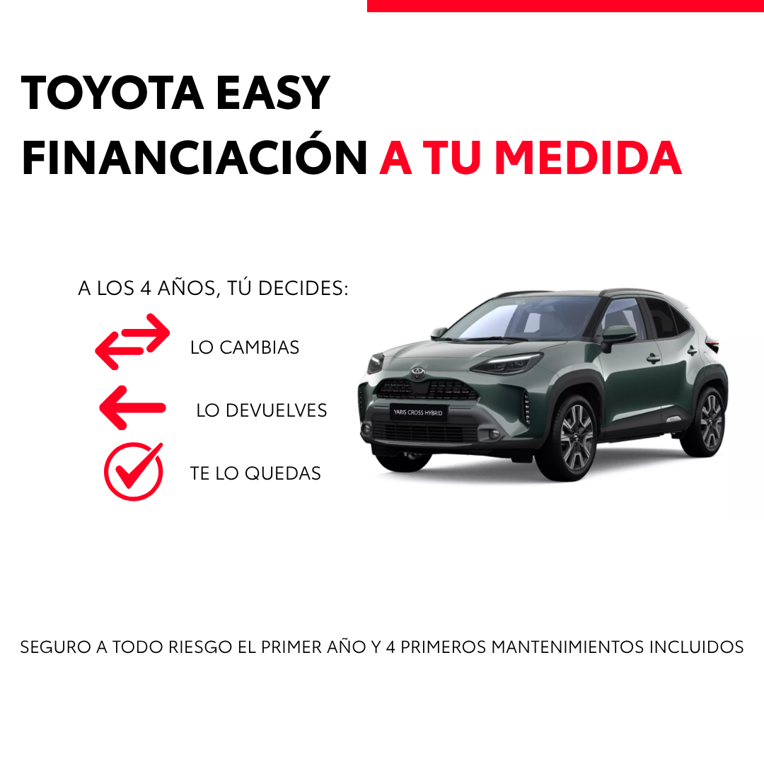 Toyota Corolla Cross y Yaris Cross junto a la promoción «Toyota Easy: financiación a tu medida; a los 4 años lo cambias, lo devuelves o te lo quedas»