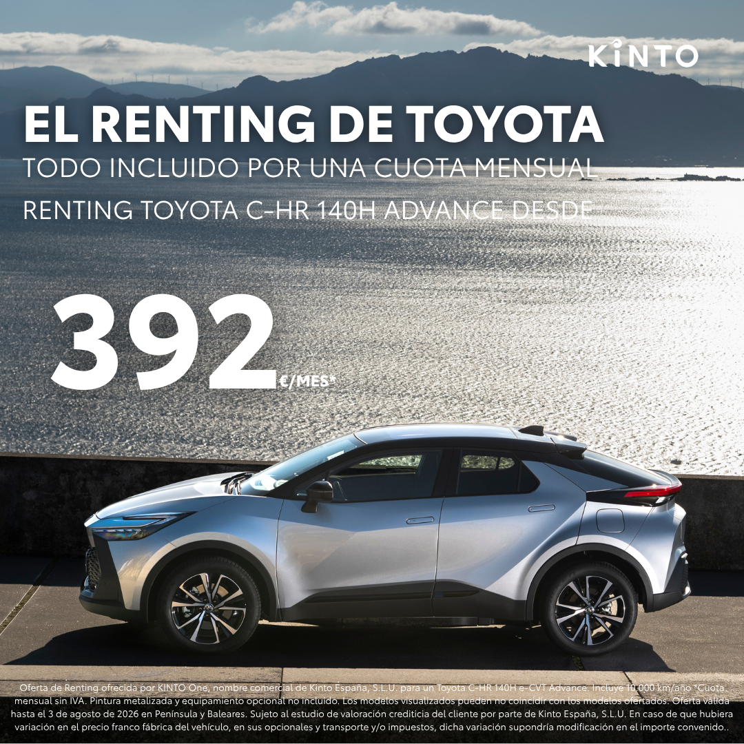 Oferta Kinto renting Toyota C-HR en Compostela Móvil Santiago Galicia