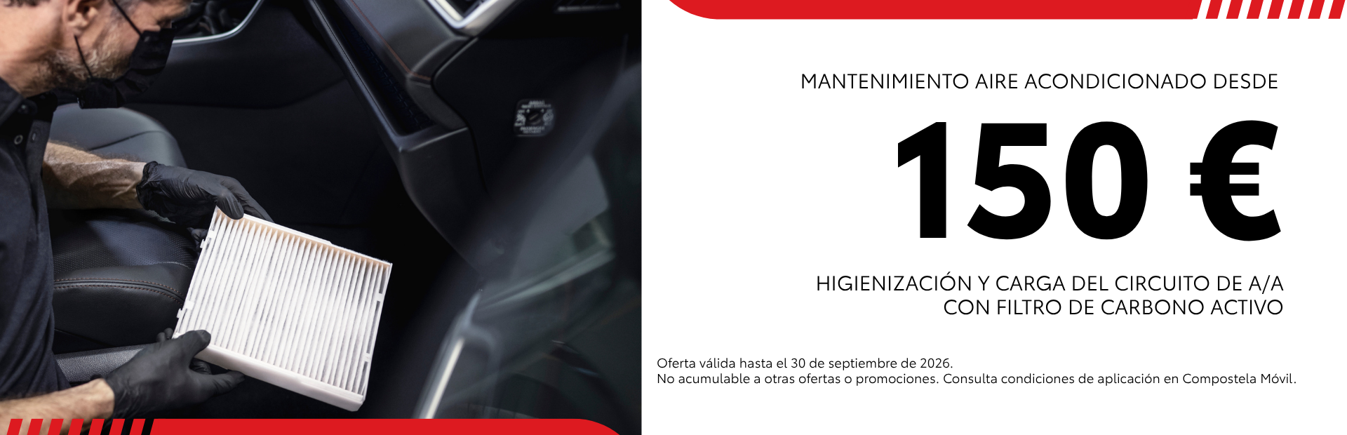 Oferta carga revisión aire acondicionado Toyota Servicio taller posventa Santiago de Compostela Galicia