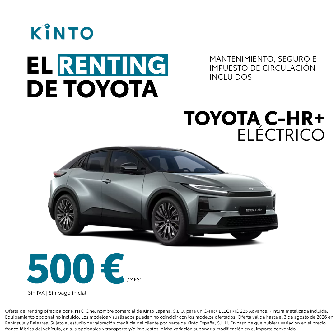 Oferta renting Toyota C-HR + eléctrico en Toyota Compostela Móvil en Santiago de Compostela
