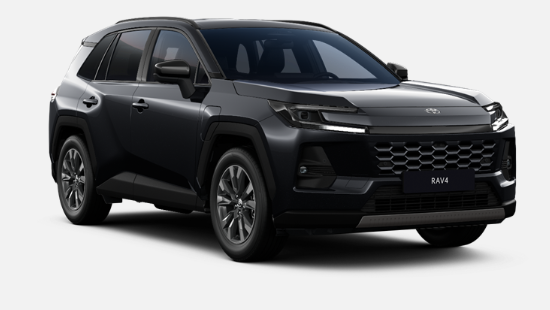 SUV Toyota negro fotografiado sobre fondo blanco