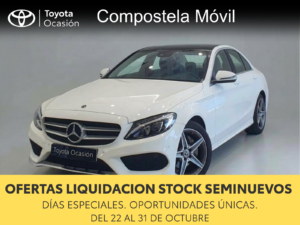 Mercedes clase C 2018 220 CDI blanco de ocasion Compostela Movil