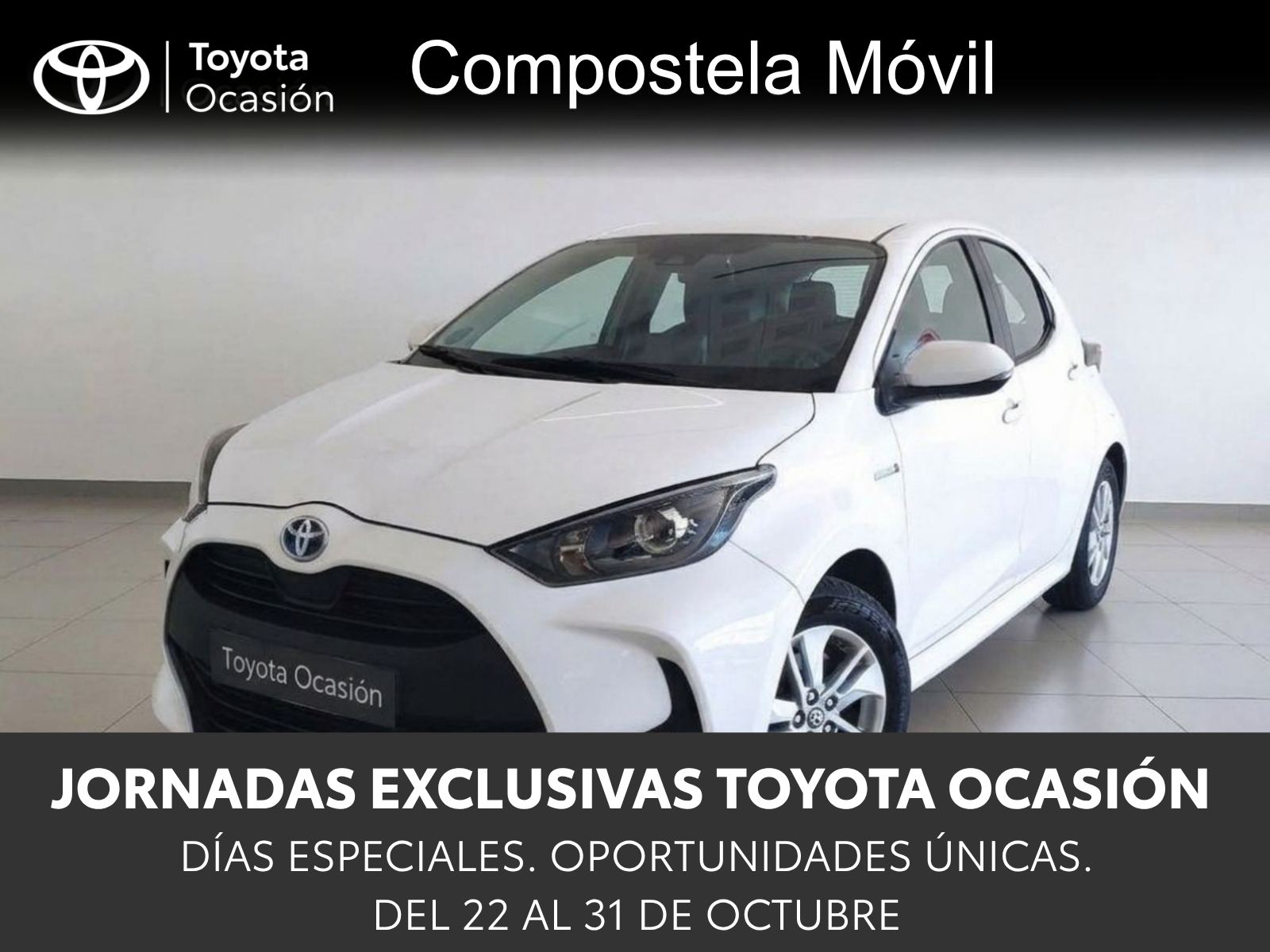 Toyota Yaris 120H Business blanco de ocasion Compostela Movil